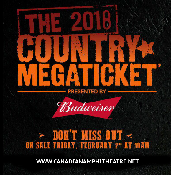 2018 Country Megaticket Tickets (Includes All Performances) at Budweiser Stage