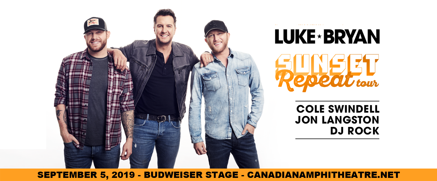 Luke Bryan, Cole Swindell & Jon Langston. at Budweiser Stage