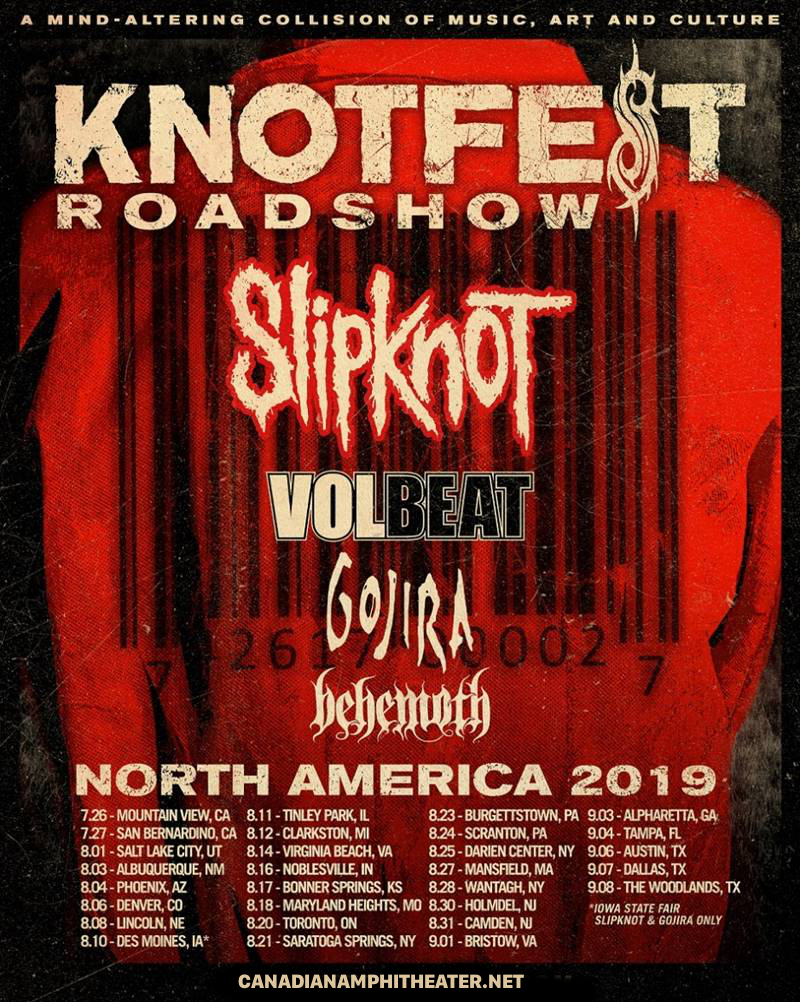 Slipknot, Volbeat, Gojira & Behemoth at Budweiser Stage